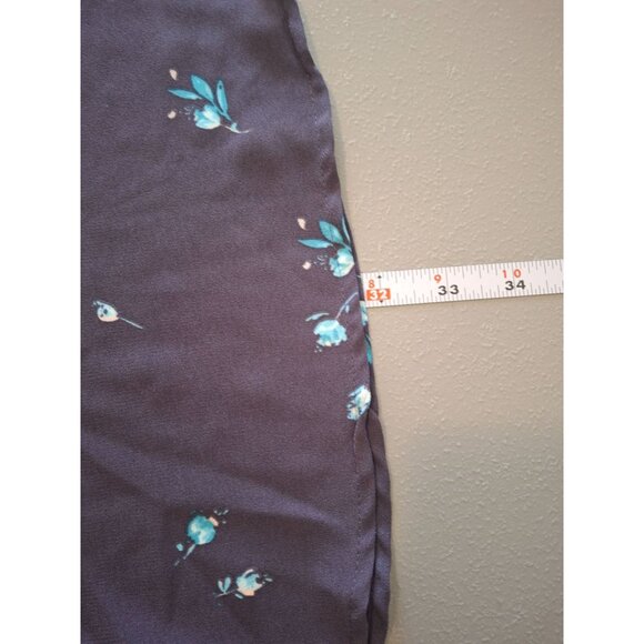 Lauren Conrad Womens Fit Flare Mini Dress XS Floral Blue Tie Waist Cottagecore - Picture 9 of 9